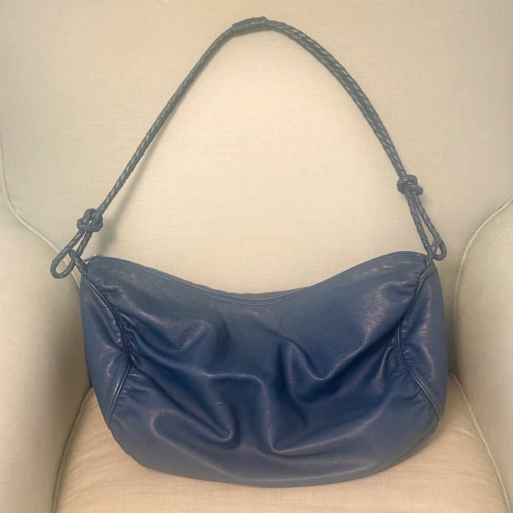 Bottega Veneta Blue Leather Hobo Bag
